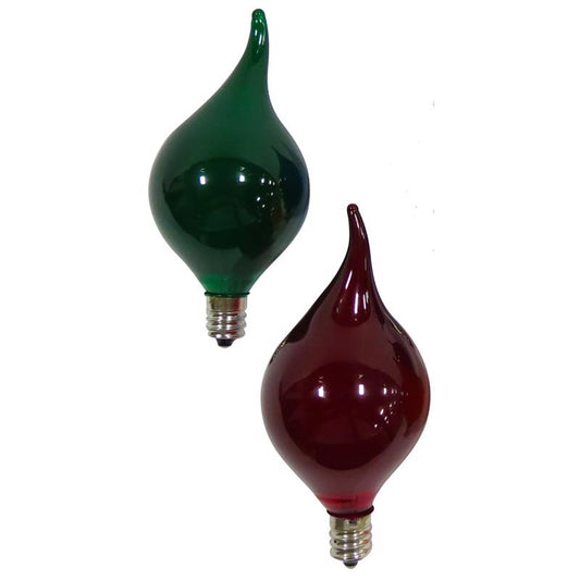 Celebrations Incandescent G45 Green/Red 2 ct Replacement Christmas Light Bulbs 0.08 ft.