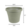 Bloem Terrapot 17.2 in. H Resin Traditional Planter Thyme Green