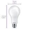 Philips A21 E26 (Medium) LED Bulb Soft White 75 Watt Equivalence 2 pk