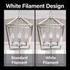Feit White Filament B10 E26 (Medium) Filament LED Bulb Soft White 60 Watt Equivalence 2 pk