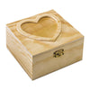 Plaid 5.25 In. H X 2.75 In. W X 5.25 In. L Natural Beige Wood Heart Box