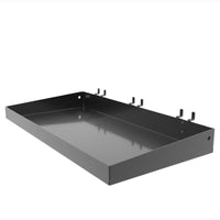 2 in. H X 15 in. W X 8 in. D Black Metal 3 prong Display Shelf