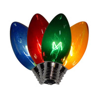 Celebrations Incandescent C9 Multicolored/Clear 4 ct Replacement Christmas Light Bulbs 0.08 ft. - Deal of The Week
