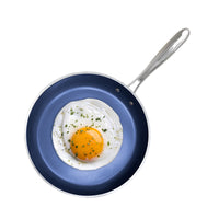 Granite Stone Aluminum Fry Pan 12 in. Blue