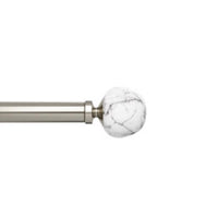 Umbra Venus Brushed Nickel Silver Curtain Rod 42 in. L X 120 in. L (Pack of 2)