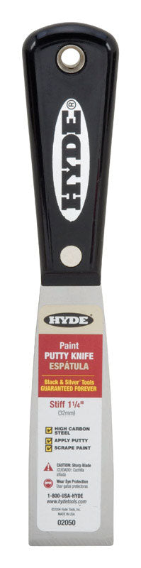 Hyde 1-1/4 in. W Carbon Steel Stiff Putty Knife