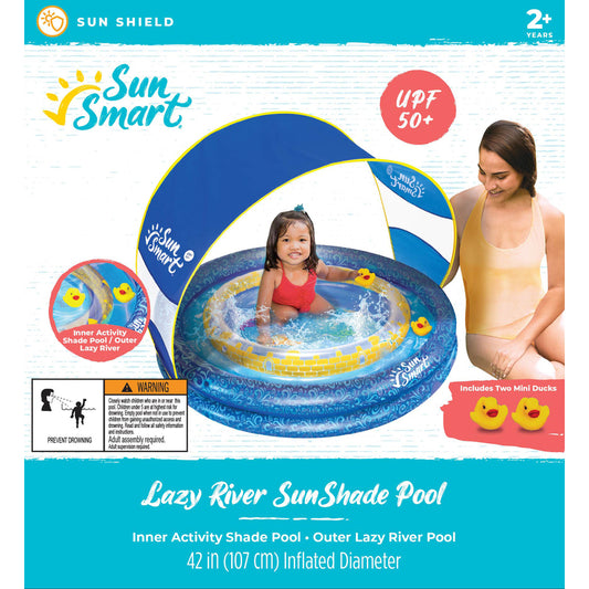 Sun Smart 10 gal Round Plastic Inflatable Pool 6 in. H X 43 in. D