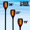 Shawshank LEDz Black Ceramic 12-36 in. Round Garden Torch 1 pc