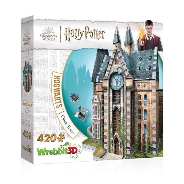 Rompecabezas 3D de 420 piezas Wrebbit3D Harry Potter La Torre del Reloj, multicolor - Caja abierta