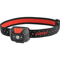 Coast FL19 330 lm Black/Red LED Head Lamp AAA Battery