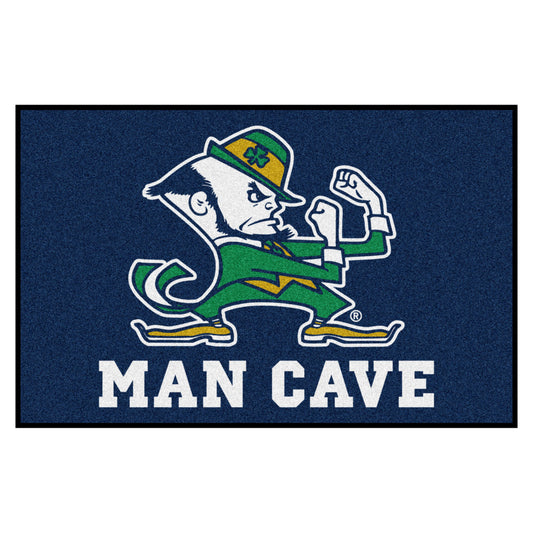 Notre Dame Leprechaun Man Cave Rug - 19in. x 30in.