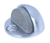 Tell Aluminum Satin Chrome Silver Door Stop Mounts to floor