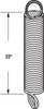 Prime Line Galvanized Steel Silver Garage Door Extension Spring 150 lbs. Capacity, 25 L in.