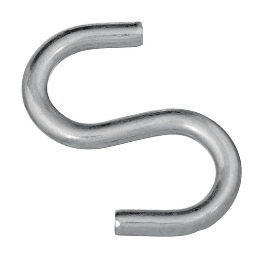 National Hardware Zinc-Plated Silver Steel 3 in. L Open S-Hook 1 pk