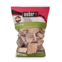 Weber Apple Wood Chunks for Grilling and Smoking 350 Cu In All Natural Sweet Smoke Flavor 