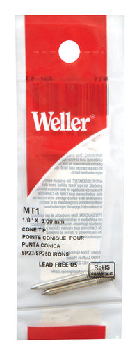Weller Lead-Free Soldering Tip 1/8 in. D Copper 2 pc