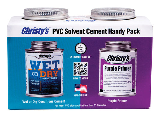 Christy's Blue/Purple Primer and Cement For PVC 8 oz