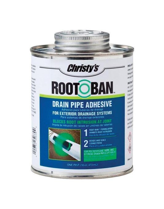 Christy's Root-Ban Blue Drain Pipe Adhesive For PVC 16 oz