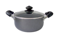 Bene Casa Aluminum Dutch Oven with Glass Lid 3.06 qt Black