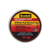 Scotch 3/4 in. W x 66 ft. L Brown Vinyl Electrical Tape (Pack of 5) - Deal of The Week