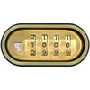 Kwikset 2 In. Zinc Combination Padlock with Resettable 4-Digit Lock and Hardened Steel Shackle Gold
