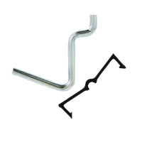 Crawford Zinc Plated Black/Silver Steel 1.5 in. Peg Hooks 6 pk - Open Box