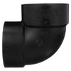 Charlotte Pipe 3 in. Hub X 3 in. D Hub ABS Elbow