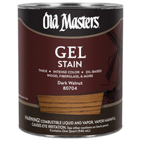 Old Masters Semi-Transparent Dark Walnut Oil-Based Alkyd Gel Stain 1 qt