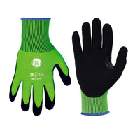 General Electric Unisex Dipped Gloves Black/High-Vis Green M 1 pair