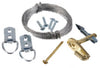 Hillman Brass Braided Wire Extra Heavy Duty Mega Hook Kit 75 lbs. with Built-In Wall Toggle Anchor