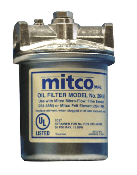 Mitco Galvanized/Aluminum/Zinc/Steel Micro-Flow Oil Filter 5-1/2 H x 3-3/4 L in.