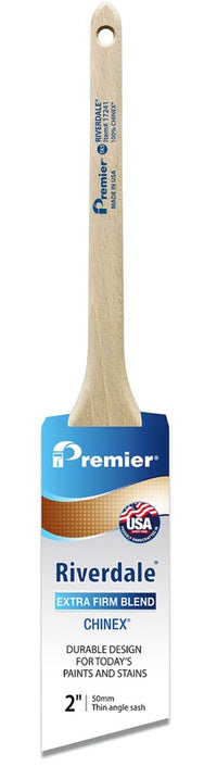 Premier Riverdale 2 in. W Extra Stiff Thin Angle Sash Paint Brush