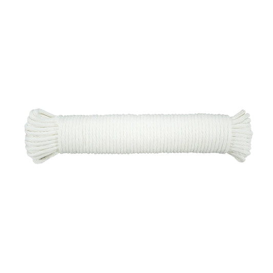 SecureLine Lehigh 7/32 in. D X 100 ft. L White Solid Braided Polyester Clothesline Rope