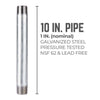 STZ Industries 1 in. MIP each X 1 in. D MIP Galvanized Steel 10 in. L Nipple