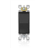 Leviton Decora 15 amps Single Pole Rocker AC Quiet Switch Black 1 pk