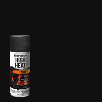 Rust-Oleum Stops Rust Flat Black Automotive High Heat Paint Spray 12 oz. (Pack of 6)