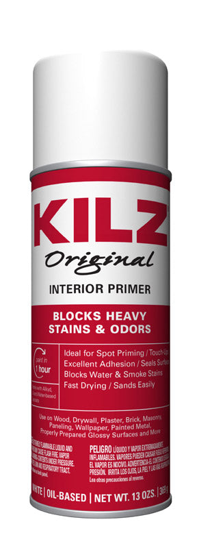 KILZ Original White Flat Oil-Based Primer 13 oz. (Pack of 12)