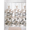 InterDesign Anzu 72 in. H X 72 in. W Black/Tan Natural Bamboo Shower Curtain Polyester