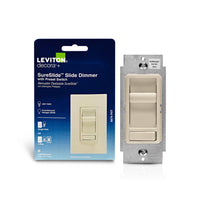 Leviton SureSlide Light Almond 600 W Preset Slide Dimmer Switch 1 pk - Open Box