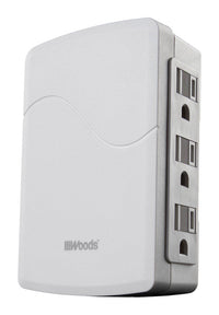 Woods Grounded 6 outlets Wall Tap 1 pk