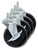 Honey-Can-Do 4 in. D Swivel Rubber Caster 350 lb 4 pk