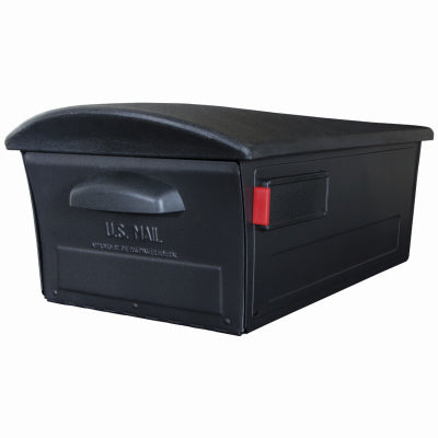 Gibraltar Mailboxes Mailsafe Classic Plastic Post Mount Black Mailbox