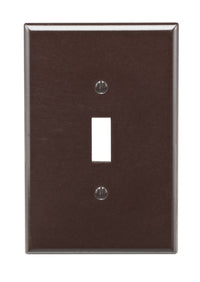 Leviton Brown 1 gang Thermoset Plastic Toggle Wall Plate 1 pk - Open Box