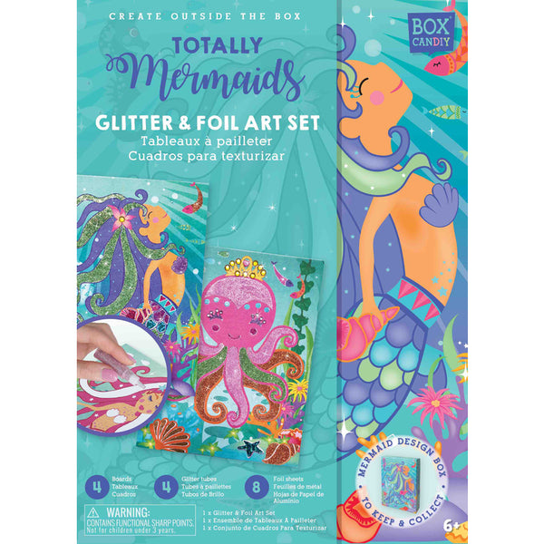 Handstand Kitchen Totally Mermaids Glitter & Foil Art Kit (Pack of 6)
