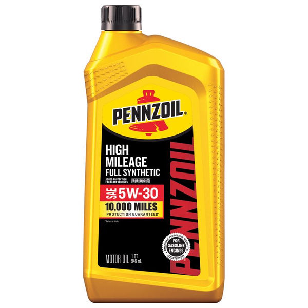 Aceite de motor Pennzoil Full Synthetic 5W-30 para alto kilometraje, 1 qt, 1 paquete (paquete de 6)
