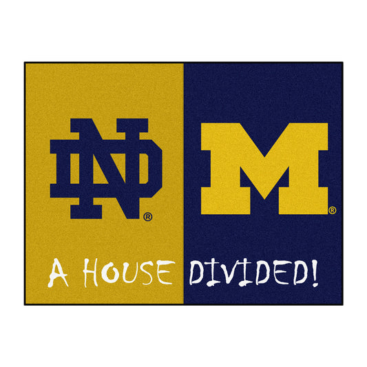 House Divided - Notre Dame / Michigan House Divided Rug