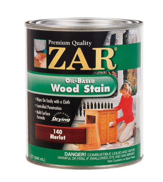 ZAR Semi-Transparent Merlot Oil-Based Wood Stain 1 qt. (Pack of 4)