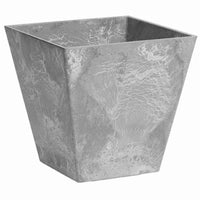 Ella Water-Minder Planter, Plastic, Gray, Indoor/Outdoor, 6-In. Sq.