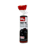 Tuffsak 1372523 33 Gallon Iron HoldÂ® Large Trash Bags 15 Count (Pack of 12)