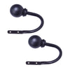 Kenney Black Ball End Drapery Holdback 4 in. L
